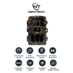 NewTech 20MP Infrared Waterproof Trail Camera